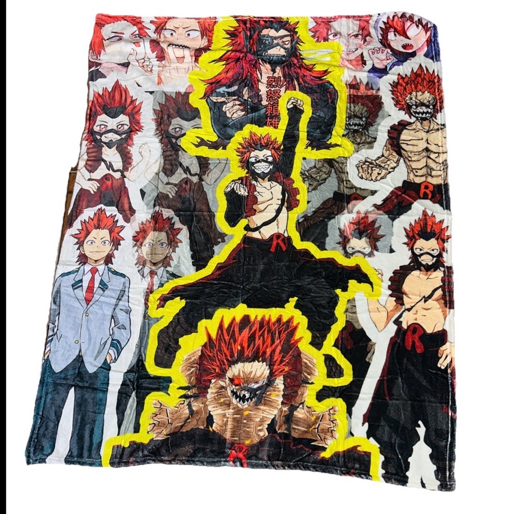 Hero academia Eijiro Kirishima soft blanket throw size 50”x60”